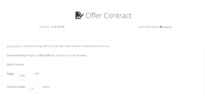 Contract Page screenshot